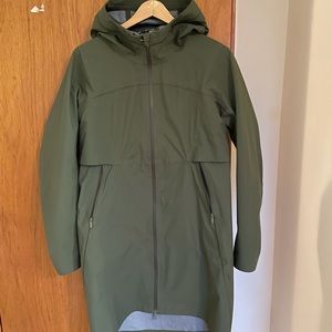 Lululemon waterproof long rain coat